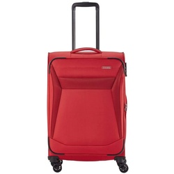 travelite Trolley Chios – 4-Rollen-Trolley M 67 cm erw., 4 Rollen rot