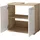 byLIVING Waschbeckenunterschrank Nebraska 60 x 59 x 31,5 cm Braun/Weiß
