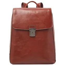 Castelijn & Beerens Guus Rucksack Leder 40 cm Laptopfach cognac