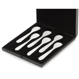 Eierlöffelgarnitur Perlmutt 6-tlg. Im Etui L 12,0cm Perlmutt