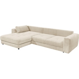 ed exciting design Mid.you Ecksofa Creme 3-Sitzer, L-Form 333x194 cm