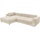 ed exciting design Mid.you Ecksofa Creme 3-Sitzer, L-Form 333x194 cm