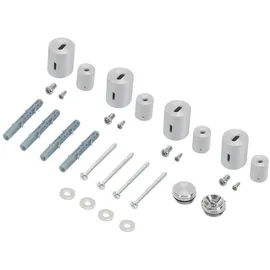 luxebath Halterung für Designheizkörper, Chrom, für gerade Modelle, Montagematerial, Befestigung Satz, Montage Set, Aufhängung Halter für Badheizkörper Handtuchwärmer - Handtuchtrockner