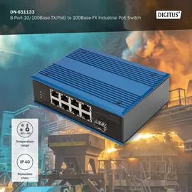 Digitus Industrial DN-651133 8+1 Port Fast Ethernet PoE