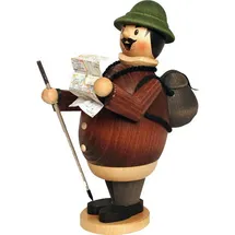 Kuhnert - Rauchmann/Räucherfigur aus Holz - Max als Wanderer - 16cm Höhe - Made in Germany