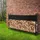 ML-Design Kaminholzregal Metall mit Abdeckung 200 x 25 x 115 cm Anthrazit