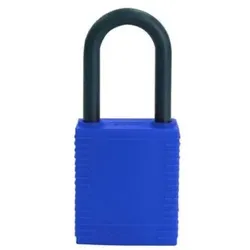 Sicherheitsschloss m. Kunststoffb. blau, nicht leitend