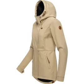 Ragwear Damen Sotfshelljacke Übergangsjacke mit Teddyfleece-Kapuze Yba Intl Taupe24 Gr. XL - XL