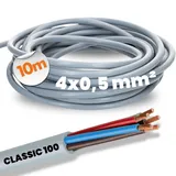 Lapp 10 Meter Lapp 00101234 Ölflex Classic 100 Steuerleitung 4x0,5 mm2 ohne grün-gelben Schutzleiter I Kabel 4 adrig I Farbcodierte Pvc Leitung 4 adrig