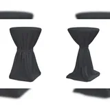 TexDeko Stehtischhusse Premium Anthrazit Ø 80 cm