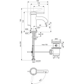 Ideal Standard Ceraline Nuovo Waschtischarmatur Chrom