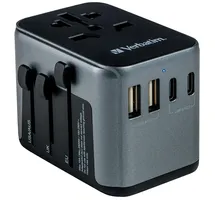 Verbatim Universal Reiseadapter UTA-03 PD30W -QC / 2xUSB / 2xType-C