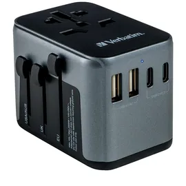 Verbatim Universal Reiseadapter UTA-03 PD30W -QC / 2xUSB / 2xType-C
