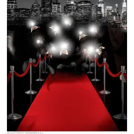 Boland Roter Teppich Partydekoration VIP 450x60cm Glitter Glamour - Rot