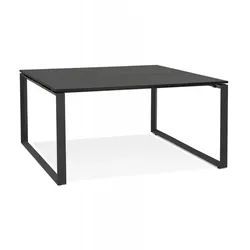 Schreibtischbank BAKUS SQUARE | Quadratischer Bankschreibtisch aus Holz und Metall | Multifunktionales Büromöbel für Besprechungen | Kadima Design
