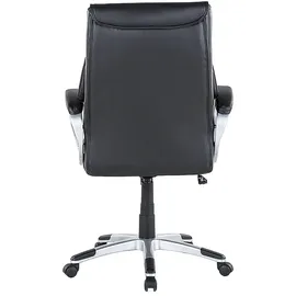 Beliani Chefsessel Kunstleder Schwarz