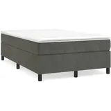 vidaXL Bettgestell ohne Matratze Dunkelgrau 120x200 cm Samt