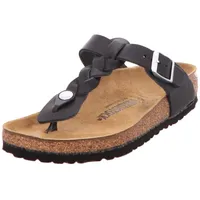 Birkenstock Gizeh Braided Nubukleder geölt schwarz 39