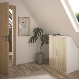 Gami Kleiderschrank UNDER 91 x 110 x 50 cm Braun/Weiß