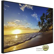 Papermoon Infrarotheizung Tropischer Strand im Sonnenaufgang 800 W Bunt
