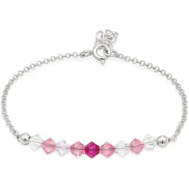 Elli Beads Armband Kinder Rosa mit Kristallen 925 Sterling Silber