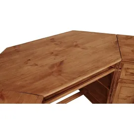 MiaMöbel Mexico Eck-Schreibtisch Massivholz Pinie Mexiko Möbel Mexikanisch