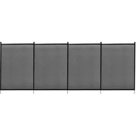 Costway Teichzaun 360 x 125 cm Schwarz/Aluminium