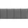 Costway Teichzaun 360 x 125 cm Schwarz/Aluminium
