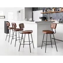 hardin 1fachgut 4er Set Barhocker gepolstert 45 x 50 x 108 cm Braun