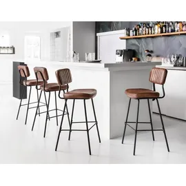 hardin 1fachgut 4er Set Barhocker gepolstert 45 x 50 x 108 cm Braun