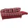 Max Winzer Recamiere Flachgewebe 1-Sitzer Rot