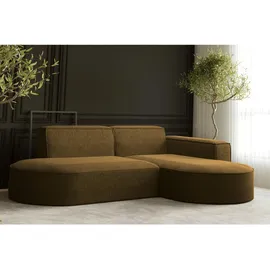 kaiser möbel Ecksofa, Sofa L form, Couch L form MODENA STUDIO stoff Neve Hellbraun Rechts - Grau