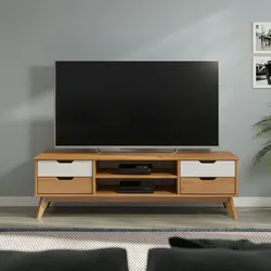 Casaria Kiefernholz TV Schrank Borneo Natur