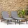 Happy Garden Sonnenliege 200 x 61 x 95 cm Grau