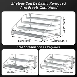 mayzolop Gewürzregal 4 Etagen 0 x 0 x 0 cm Grau