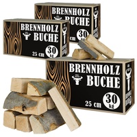 Buche Brennholz Kaminholz 90 kg für Ofen und Kamin Kaminofen Feuerschale Grill Feuerholz Holz Buchenholz Holzscheite Wood 25 cm Kammergetrocknet Grillmaster