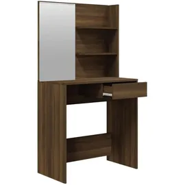 vidaXL Schminktisch mit Spiegel Braun Eiche 74,5x40x141 cm)
