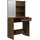 vidaXL Schminktisch mit Spiegel Braun Eiche 74,5x40x141 cm)