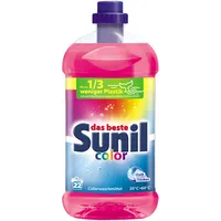 Sunil Colorwaschmittel flüssig für 22 Waschladungen Bunt-Wäsche - hautverträglich, mikroplastikfrei, vegan - 1,1 l