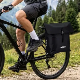 Wiltec Fahrrad-Trolley Gepäckträgertasche schwarz