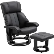 Homcom Relaxsessel Polyester 80 x 102 x 76 cm schwarz mit Hocker