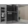 Bernstein Nischendusche mit Schiebetür Soft-Close DX906 flex 110 cm Schwarz matt 8 mm Nano graues Glas