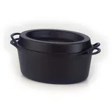 Le Creuset Doufeu Bräter 32 cm oval schwarz matt