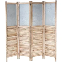 Mendler Paravent HWC-D27, Raumteiler Trennwand spanische Wand Sichtschutz, Holz