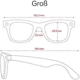 Meta Ray-Ban Meta Wayfarer Groß (Gen 2) – Schwarz glänzend, Gläser: Grün AI Glasses