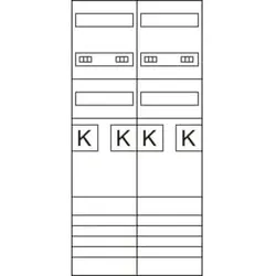 Hager Komplettfeld 1050mm, 2-feld, eHZ ZK3EL24N
