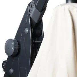 Mendler Marbella Ø 300 cm creme-weiß inkl. Ständer