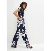 bonprix Jumpsuit mit Bindeband, blau, Gr.36/38 (S), eleganter Jumpsuit