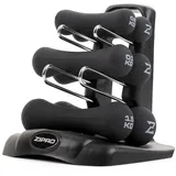 Zipro Gymnastikhanteln set Zipro Neopren mit Ständer 6 kg, SCHWARZ 6kg