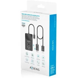 AISENS ASWL-H2KDC30M05-BK USB-C Dockingstation - USB Hub, Schwarz